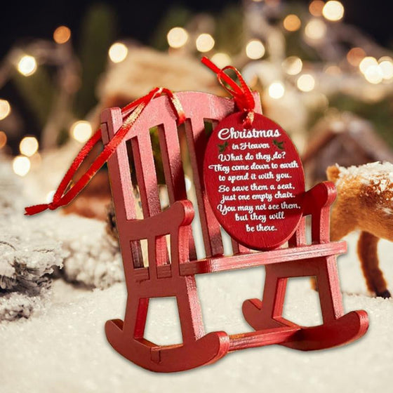 Weihnachten Holzhandwerk Kleiner Schaukelstuhl Ornament