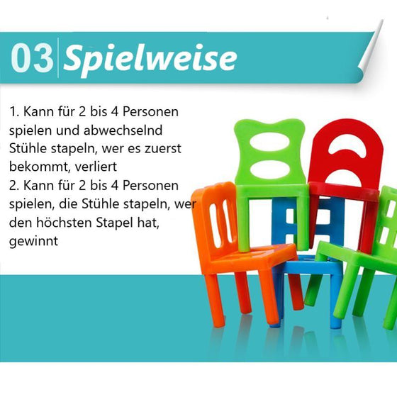 Weihnachts-Schnäppchen-Stühle zu stapelnendes Turmausgleichsspiel