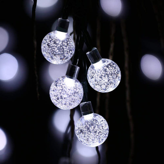Solarbetriebene Kristallkugel-Lichterketten