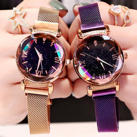 Neue Modetrend wasserdichte Sternenhimmel Mädchen Armbanduhr