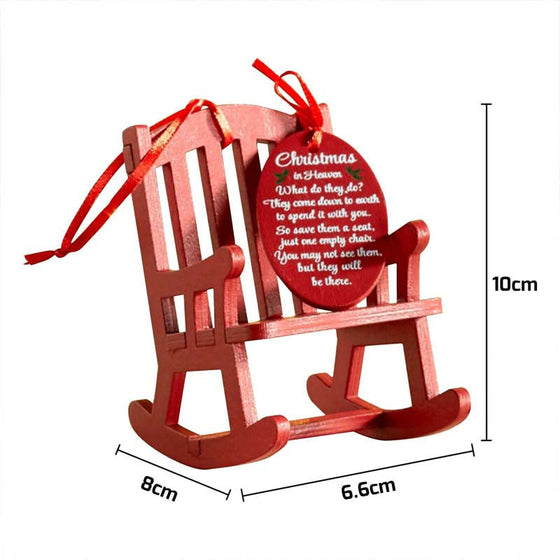 Weihnachten Holzhandwerk Kleiner Schaukelstuhl Ornament