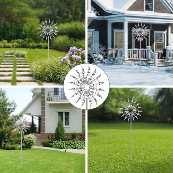Garden Magic Kinetische Windmühle aus Metall