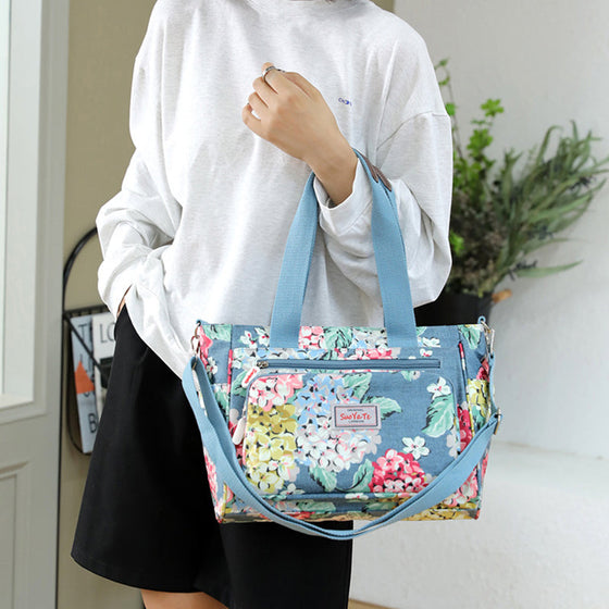 Wasserdichte Tasche mit Blumenmuster und großem Fassungsvermögen