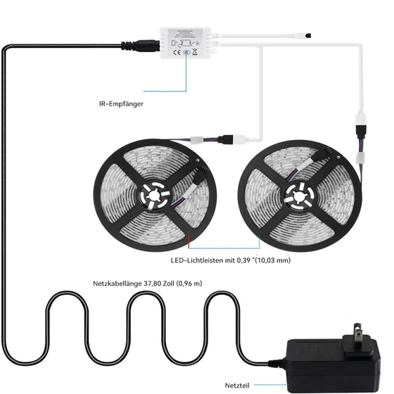 LED-Lichtstreifen-Kit für DIY-Dekoration