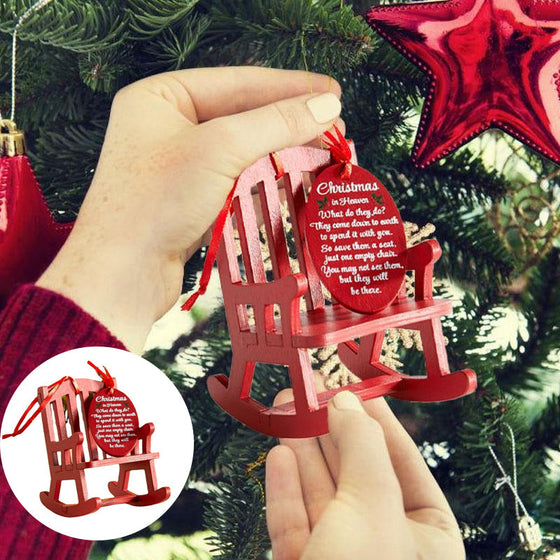 Weihnachten Holzhandwerk Kleiner Schaukelstuhl Ornament