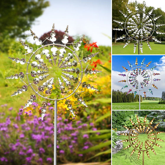 Garden Magic Kinetische Windmühle aus Metall
