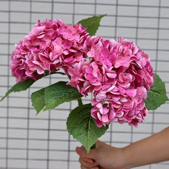 Künstliche Hortensienblumen im Freien💐