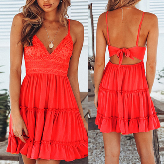 Kurzes Boho-Kleid