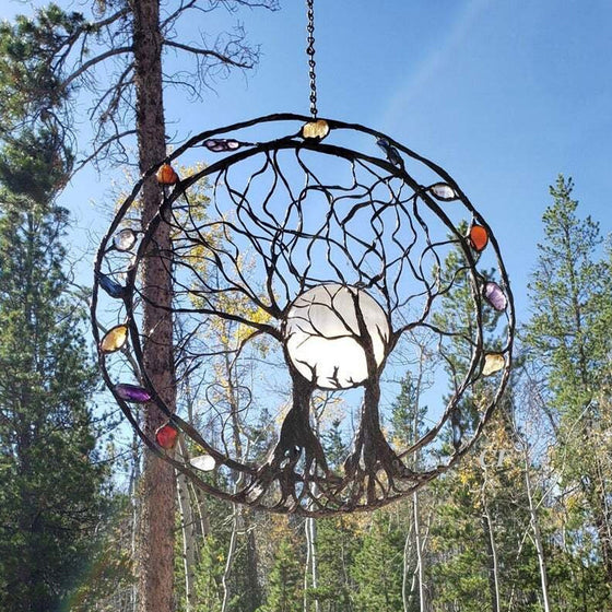 Kreis des Lebens – Wandkunst aus Metallbaum