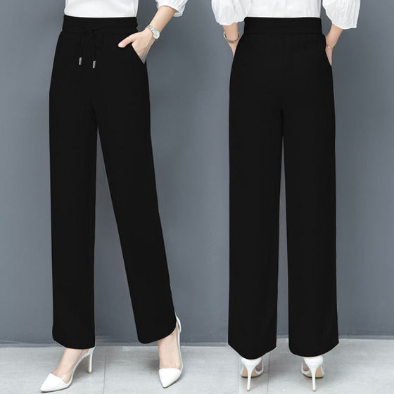 Hoher Taille Lockere Eis-Seide Hosen