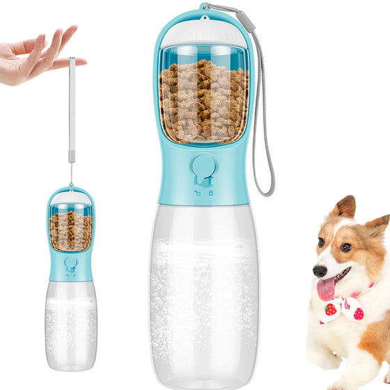 2-in-1 tragbarer Futterspender für Wasserflaschen