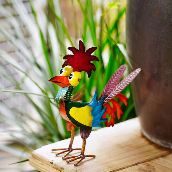 Lustige Gartenhahnstatue🐓