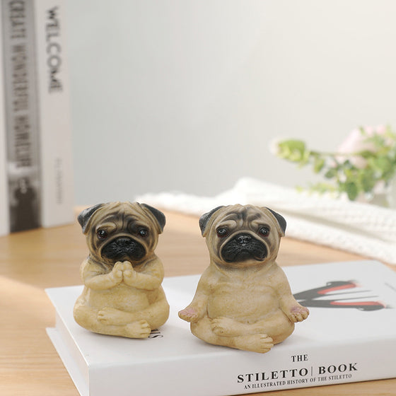Bulldogge-Yoga-Statue