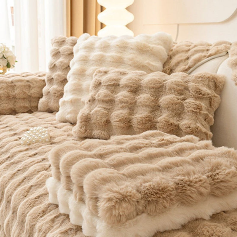 Kopfteil-Bezug Aus Plüsch, Einfarbig, Dick, Elastisch