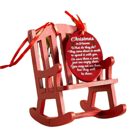 Weihnachten Holzhandwerk Kleiner Schaukelstuhl Ornament