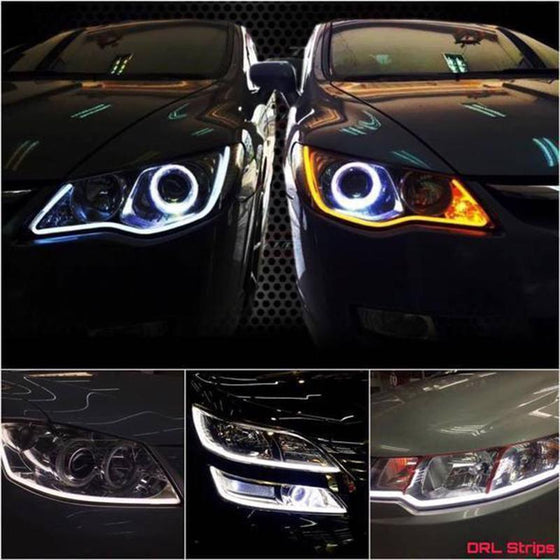 Flexibler DRL-LED-Nacht- und Tagfahrlichtstreifen (keine Demontage erforderlich)