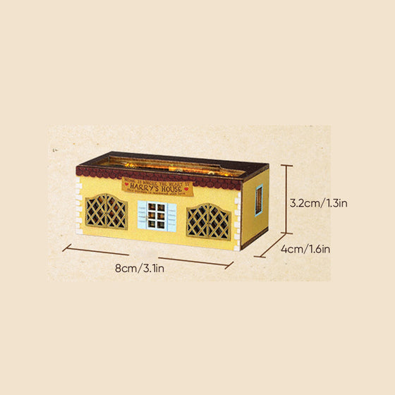 Mini-Kaninchenstadt Holz Puppenhaus-Bausatz mit Möbeln
