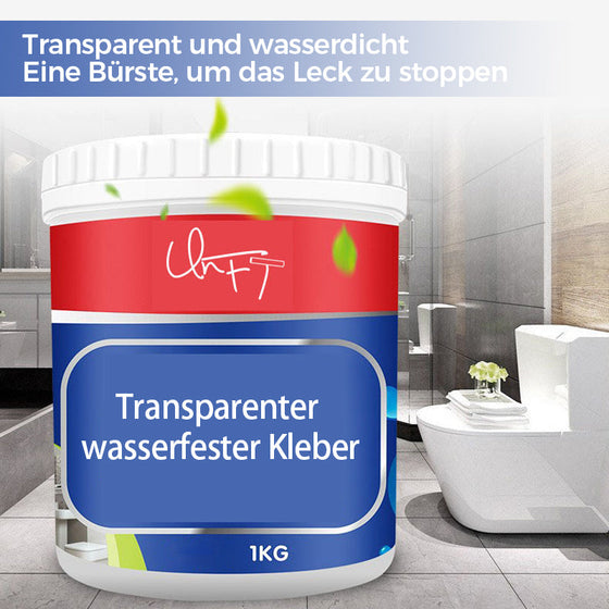 Transparenter wasserfester Kleber