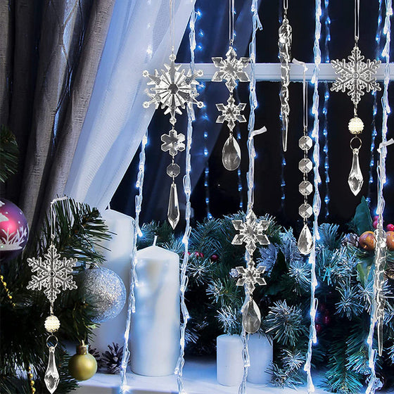 Kristall-Weihnachtsschneeflocken-Ornamente