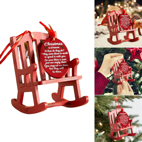 Weihnachten Holzhandwerk Kleiner Schaukelstuhl Ornament
