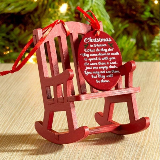 Weihnachten Holzhandwerk Kleiner Schaukelstuhl Ornament