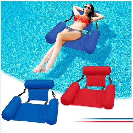 Schwimmbett und Liegestuhl