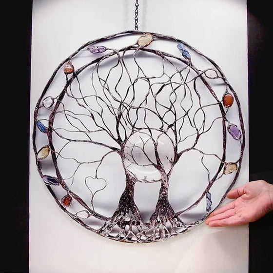 Kreis des Lebens – Wandkunst aus Metallbaum