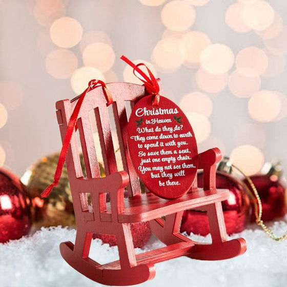Weihnachten Holzhandwerk Kleiner Schaukelstuhl Ornament