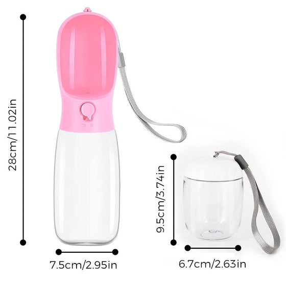 2-in-1 tragbarer Futterspender für Wasserflaschen