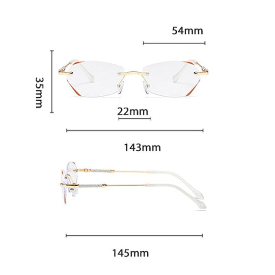 Modische randlose Anti-Blaulicht Lesebrille
