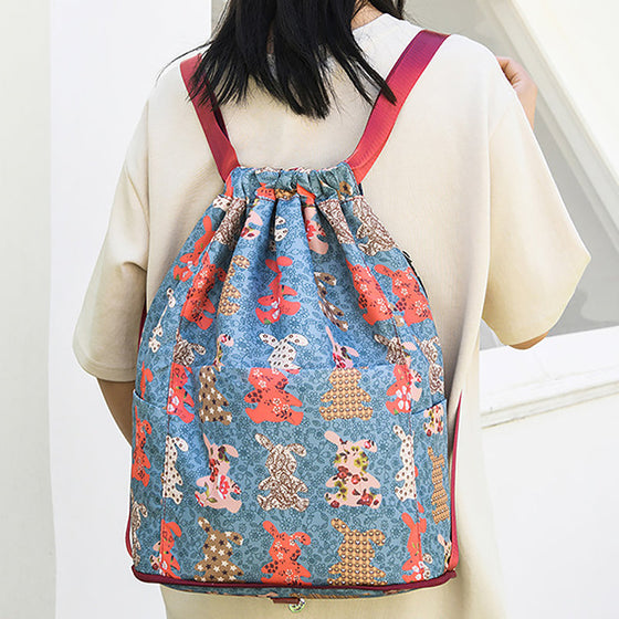 Faltbarer Sportrucksack mit großem Fassungsvermögen und Kordelzug