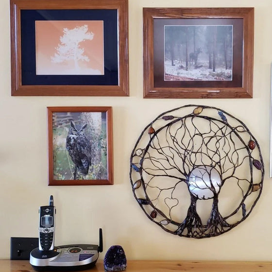 Kreis des Lebens – Wandkunst aus Metallbaum
