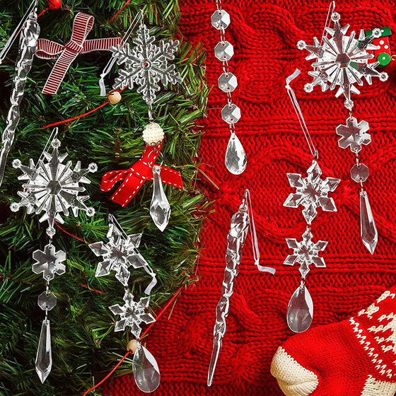 Kristall-Weihnachtsschneeflocken-Ornamente