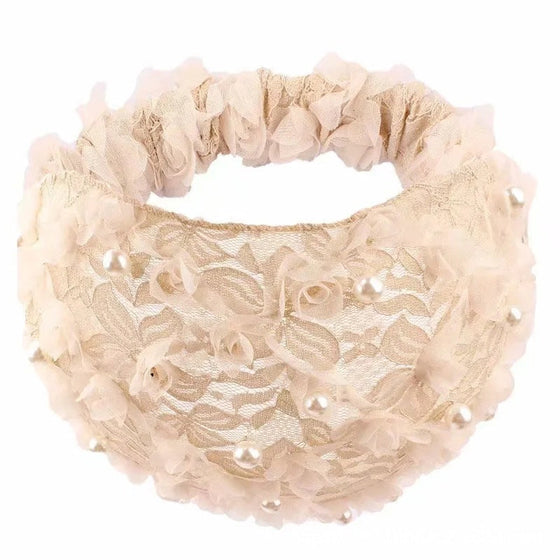 Gestricktes Perlen-Bandana Für Damen, Elastisches Stirnband