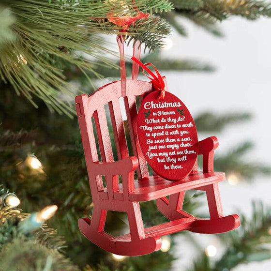 Weihnachten Holzhandwerk Kleiner Schaukelstuhl Ornament