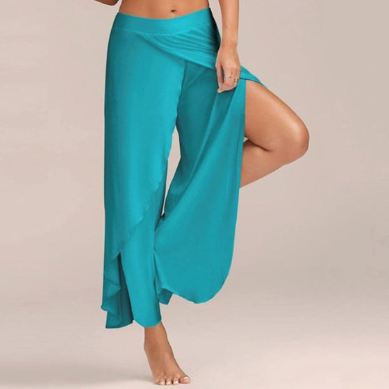 Damen-Culottes Chinohose mit weitem Bein
