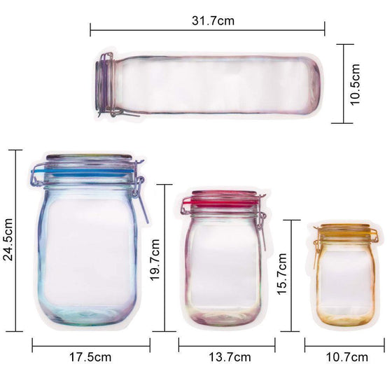Jar-Reißverschlussbeutel, 5er-Set