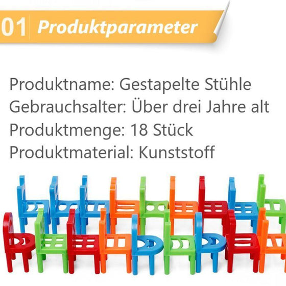 Weihnachts-Schnäppchen-Stühle zu stapelnendes Turmausgleichsspiel