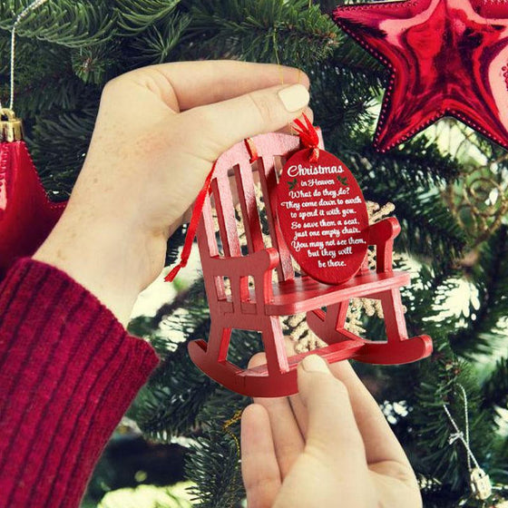 Weihnachten Holzhandwerk Kleiner Schaukelstuhl Ornament