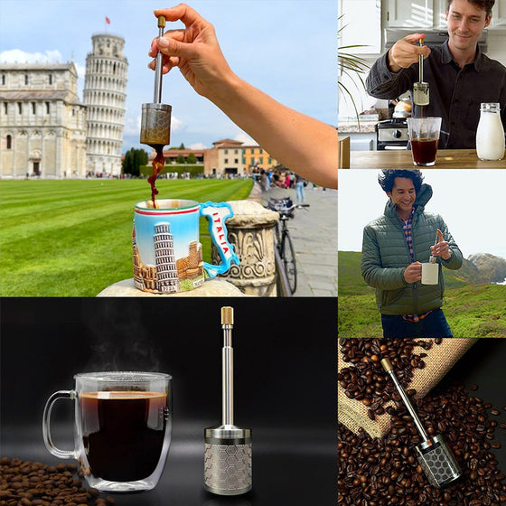 (Vorverkauf, Versand nach dem 15. Juni) Manueller Kaffeefilter aus rostfreiem Stahl