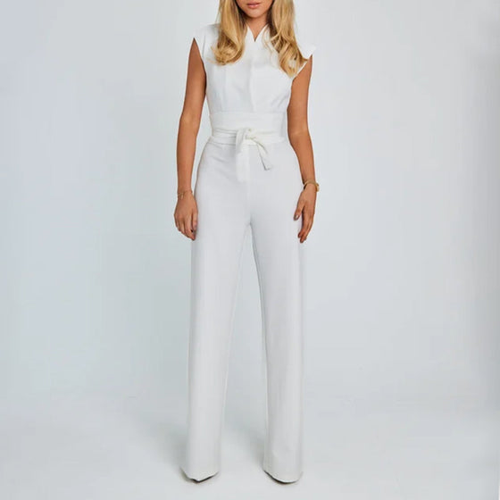 Women's Sleeveless Wide-Leg Jumpsuit