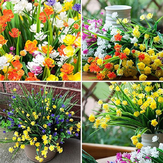 Künstliche Blumen im Freien
