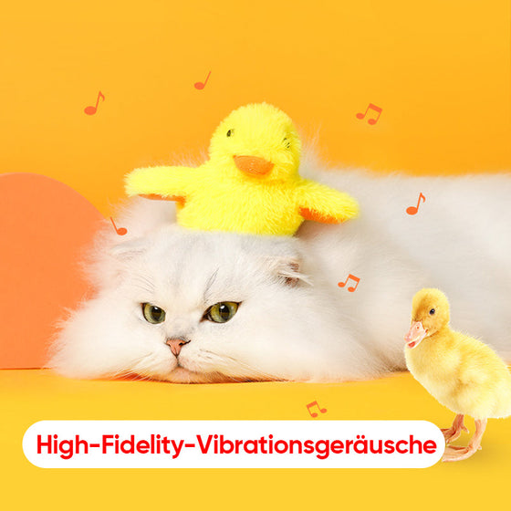 Gelbes Entenspielzeug für Katze