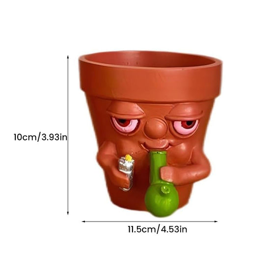 Kreativer rauchender Blumentopf