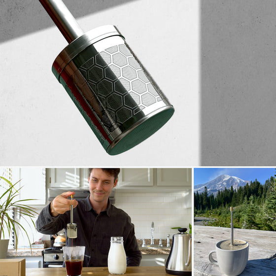 (Vorverkauf, Versand nach dem 15. Juni) Manueller Kaffeefilter aus rostfreiem Stahl