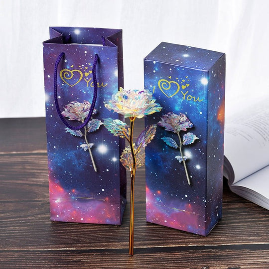 Bunte Galaxy Rose mit Liebe