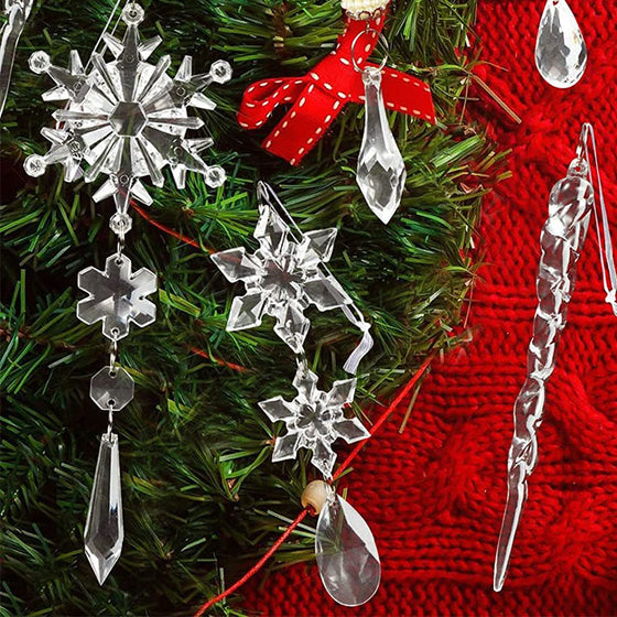 Kristall-Weihnachtsschneeflocken-Ornamente