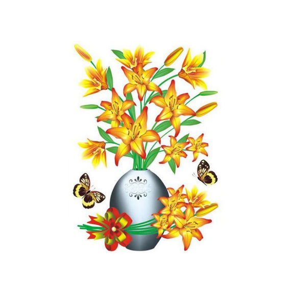 3D Stereo Vase Wandaufkleber