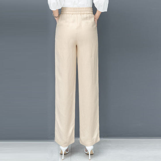 Hoher Taille Lockere Eis-Seide Hosen