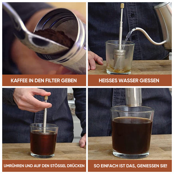 (Vorverkauf, Versand nach dem 15. Juni) Manueller Kaffeefilter aus rostfreiem Stahl